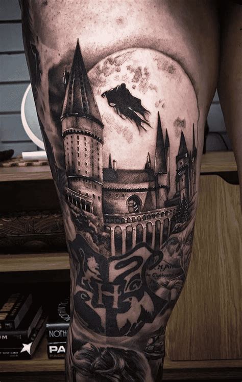 hogwarts tattoo design|300+ Unique Harry Potter Tattoos and Ideas .